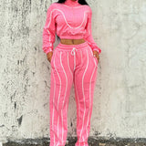Conjunto Sporty Chic Pink Stripe