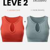 Laranja Coral + Verde Serenity