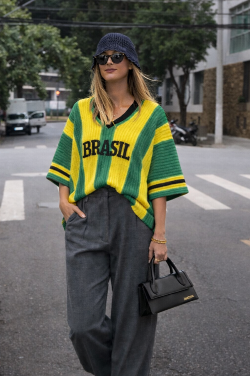 Blusa Tricot Brasil Street