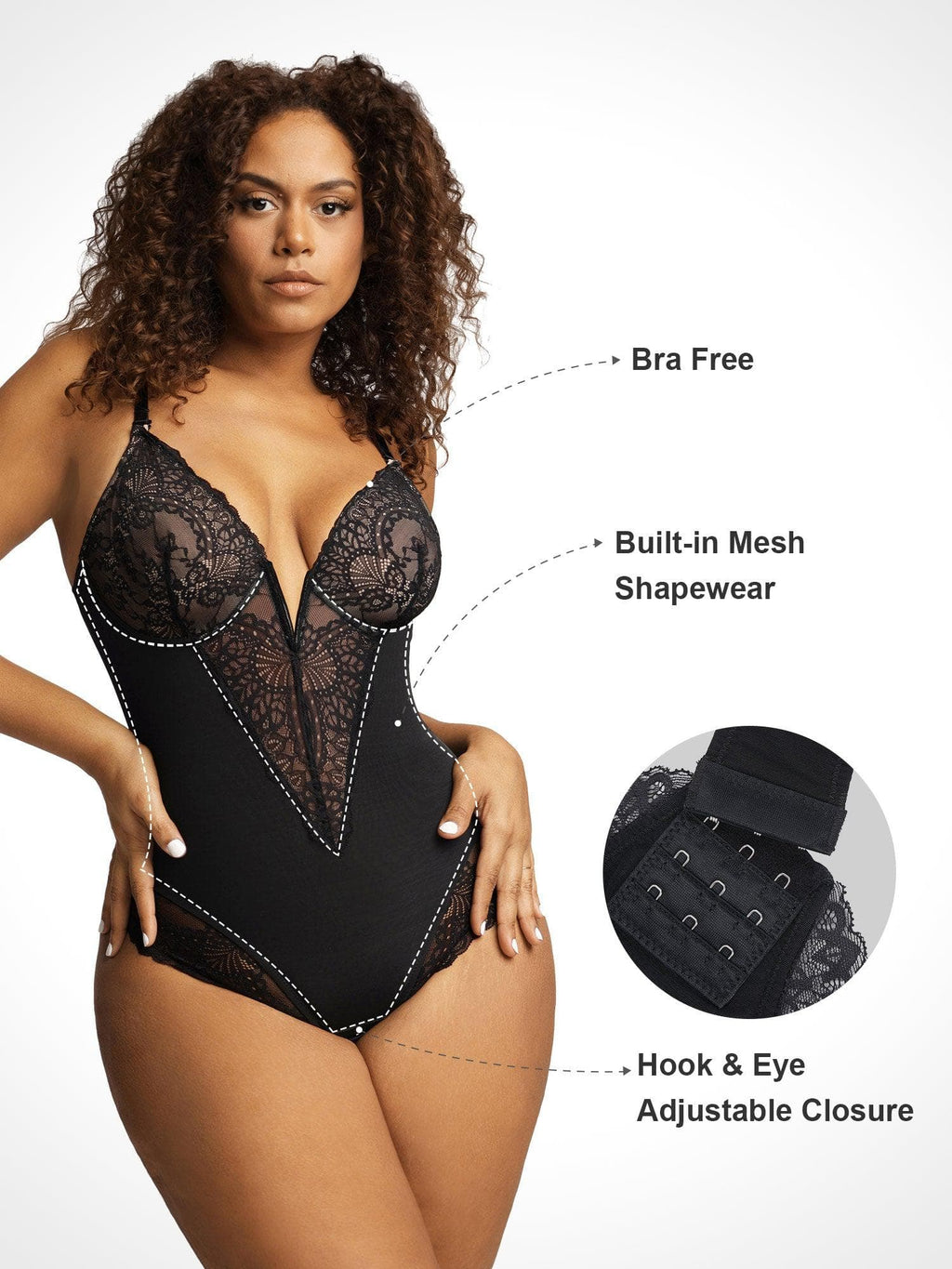 Body Modelador Renda V