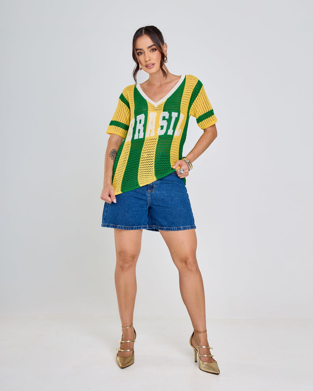 Blusa Tricot Brasil Style | 40% OFF + Brinde Exclusivo