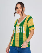 Blusa Tricot Brasil Style | 40% OFF + Brinde Exclusivo