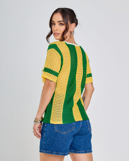 Blusa Tricot Brasil Style | 40% OFF + Brinde Exclusivo