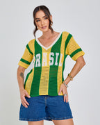 Blusa Tricot Brasil Style | 40% OFF + Brinde Exclusivo
