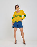 Blusa Tricot Brasil Cozy | 40% OFF + Brinde Exclusivo