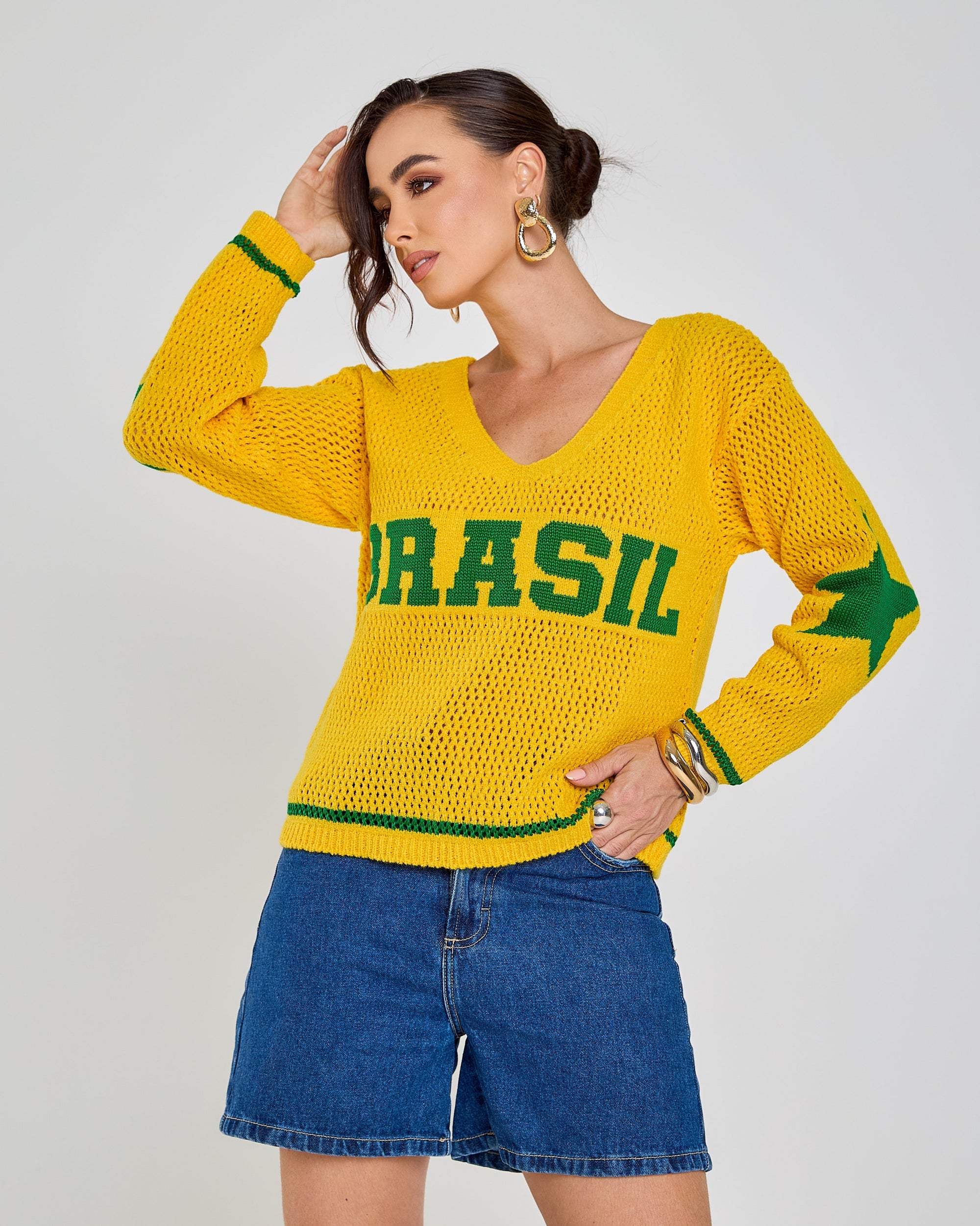 Blusa Tricot Brasil Cozy | 40% OFF + Brinde Exclusivo